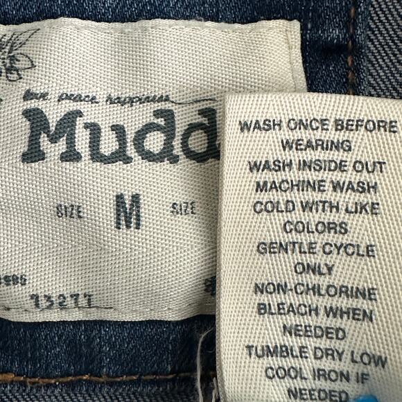 Mudd Distressed Cropped Denim Jean Jacket Medium Streetwear Grunge Preppy EUC - Picture 8 of 9